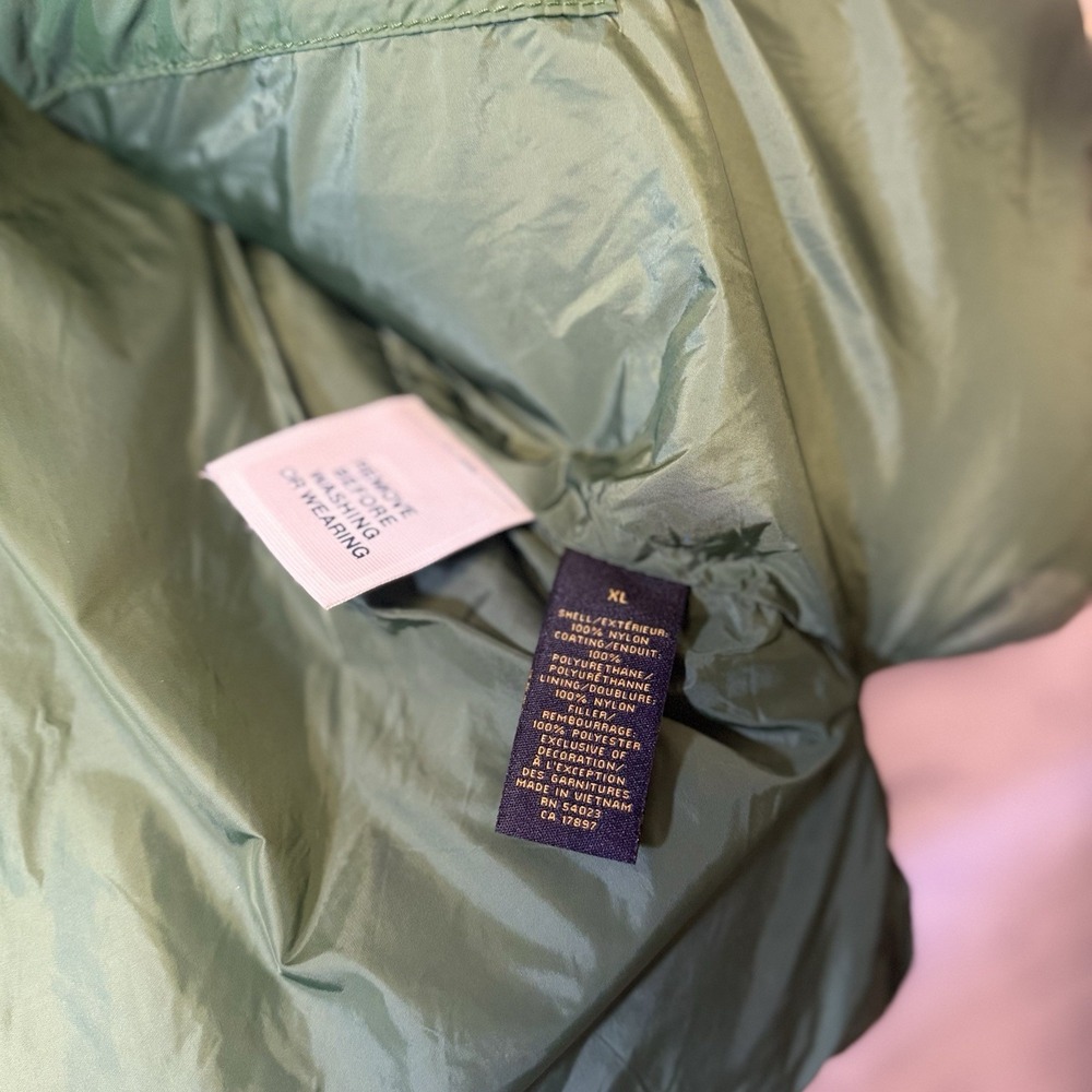 Old Navy Puffer Vest Mens XL Green Full Zip Outdoor Fishing Hunting Work - Picture 6 of 8